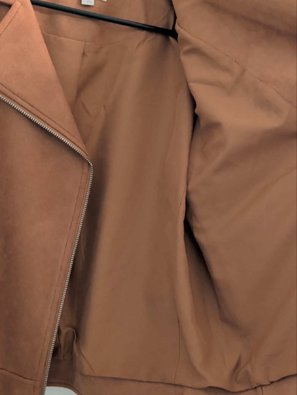 LOFT Tan Faux Suede Moto Jacket - Picture 6 of 7